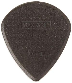 Dunlop 471P3S Max-Grip Nylon Jazz III Carbon Fiber Guitar Picks - 24 Pack